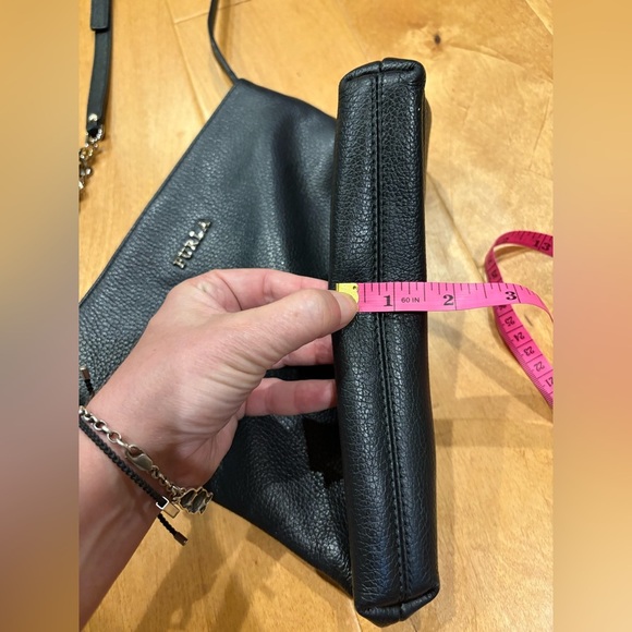 Furla small leather shoulder bag chain handle black crossbody - Picture 7 of 7